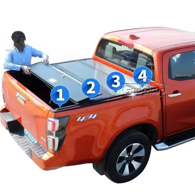 

Pickup Accessories Dmax Hard Aluminium Folding Tonneau Cover Truck Bed Cover for Hilux Vigo tacoma