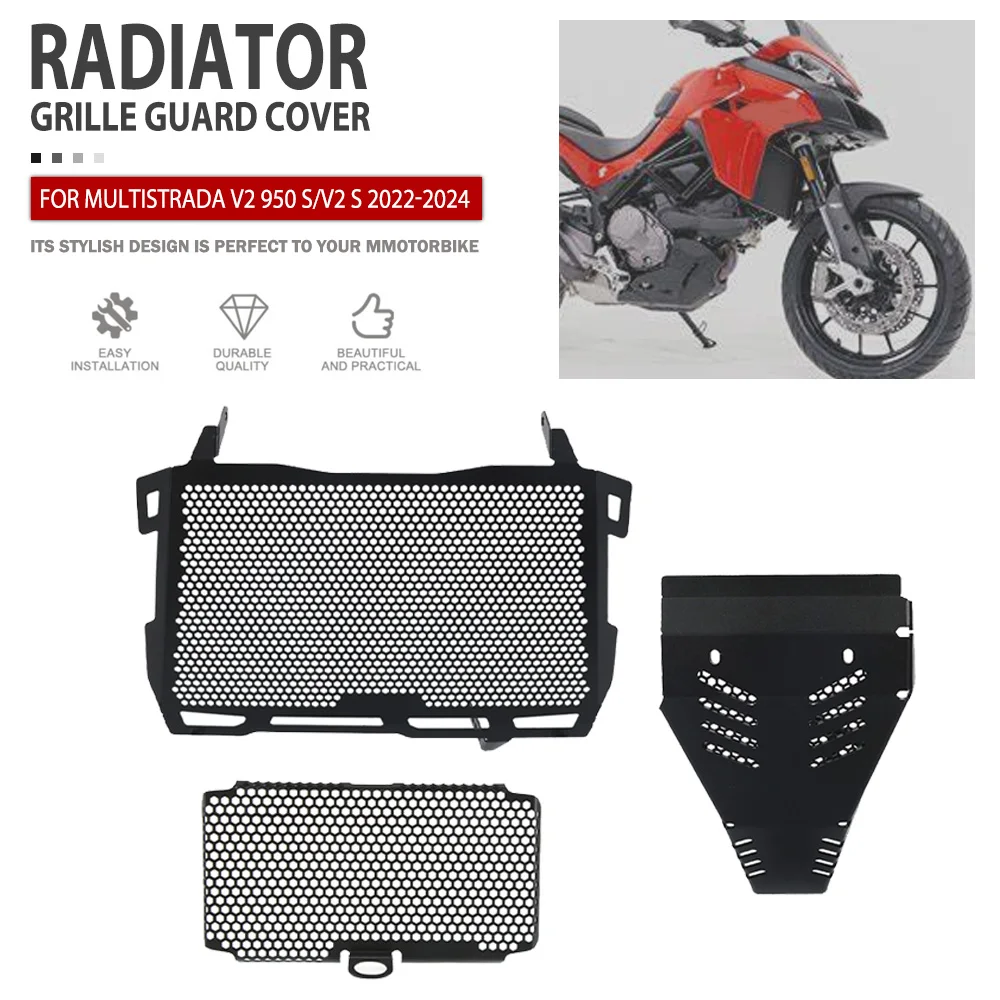 

Radiator Guard For Ducati MultiStrada V2 950 S/V2 S 2022 2023 2024 Motorcycle Radiators Grille Cover Protector Accessories Parts