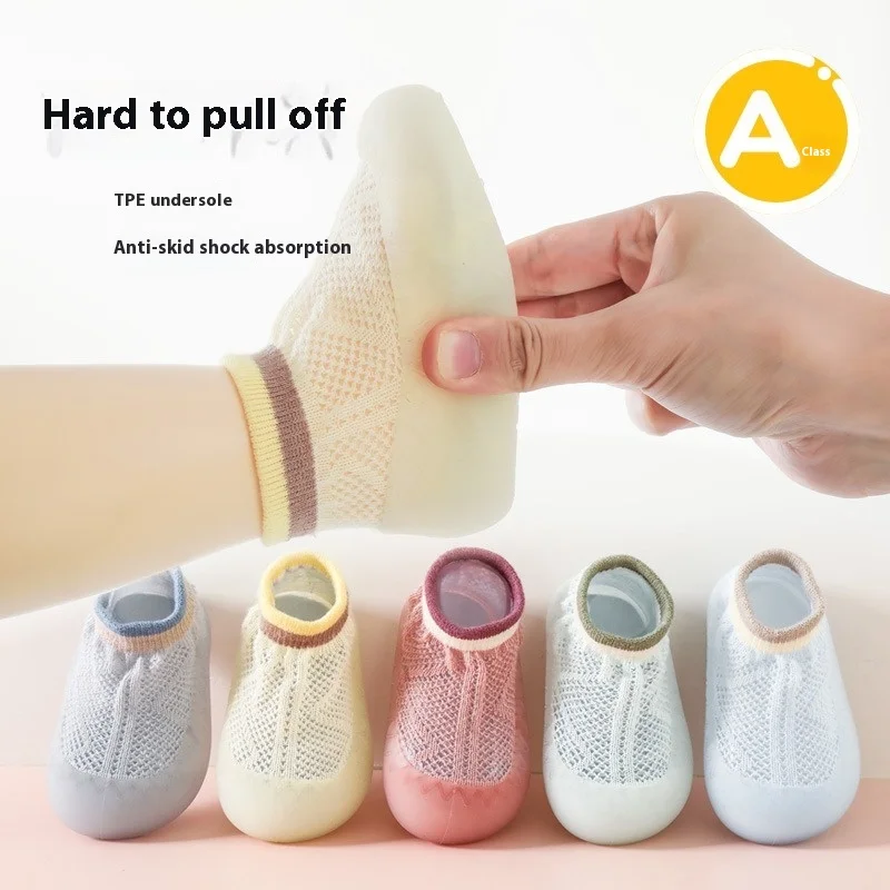 2025 طفل لينة وحيد الأولى مشوا أحذية المضادة للانزلاق تنفس جوارب داخلية للبنين بنات الرضع الربيع الصيف الخريف #2