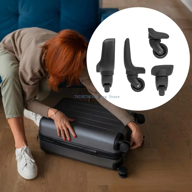 340D 4pcs Luggage Caster Replacement Set Smooth Rolling And Practical Design Suitcase Spare Parts For Business