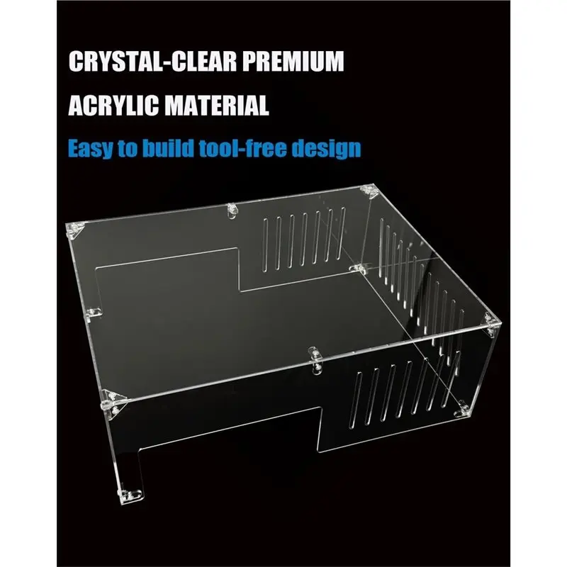 HFES For PS5 Slim And Pro For Horizontal Clear Acrylic Dust Proof Cover- Acrylic Protector For Horizontal Game Console Setups
