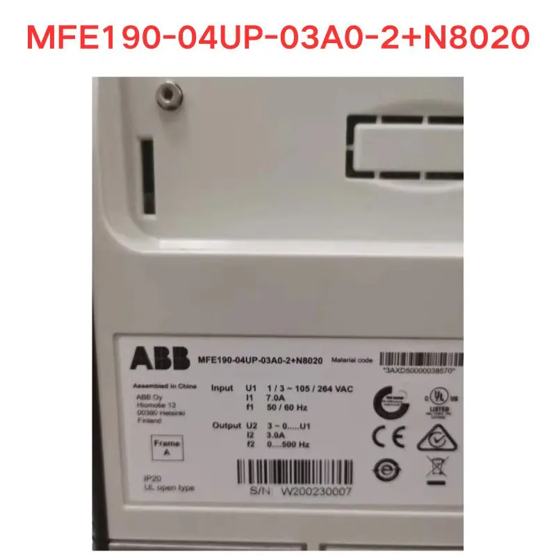 Used OEM disassembled parts MFE190-04UP-03A0-2+N8020N Servo driver Functional test OK