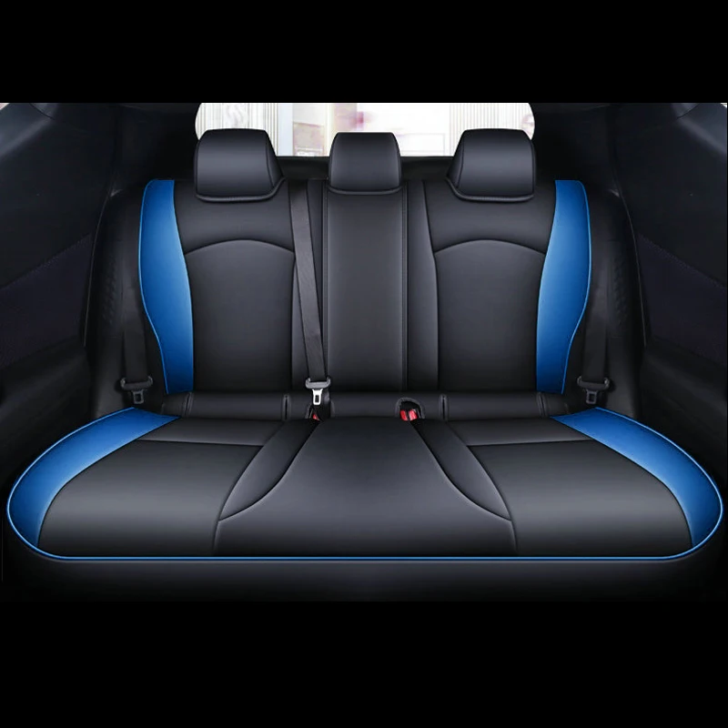 Lxury Car Special Seat Covers For Toyota CHR 2018 -2024 C-HR Seat Cushion Automobile Accessories Full Set Leatherette-Blue/Black