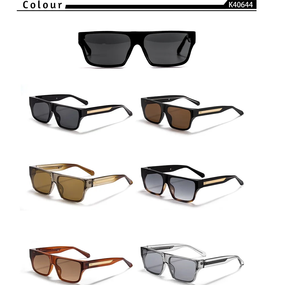 CATERSIDE Men Fashionable Sunglasses Thick Square Frames Personalized Design Outdoors Travel Versatile Essential Glasses UV400 image 6