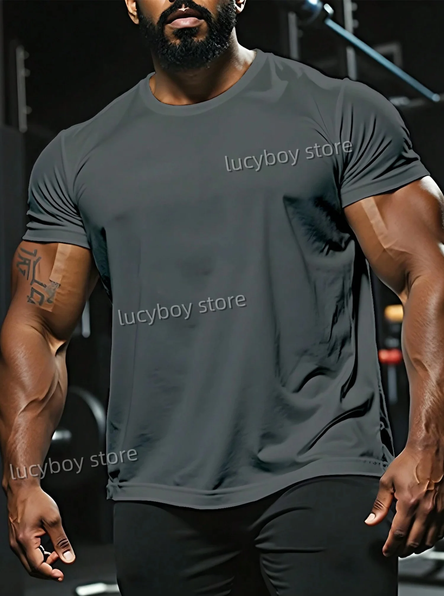 2025 LEGENDARY print Mens Gym Muscle power Training T Shirt Sports Jogging Short Sleeve TeesRunning  Men Oversized Clothing Tops