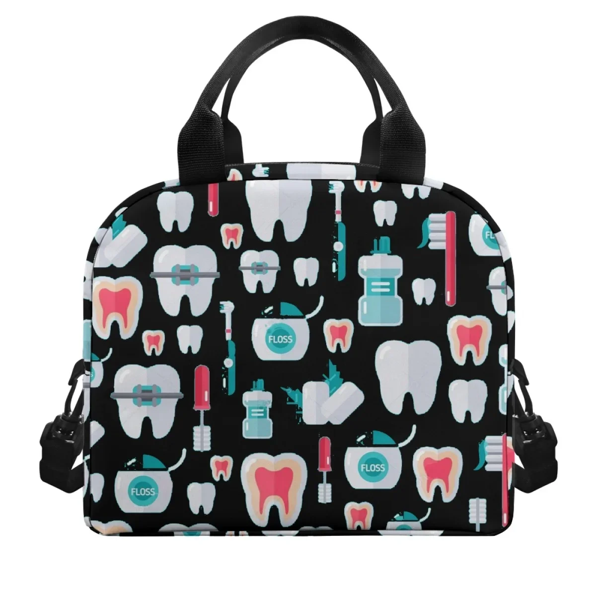 Kawaii Protect Teeth Health Print Teenage Adult LunchBag Nurse Tool Storage Bag Portable Medical Supplies Dirt Resistant Handbag