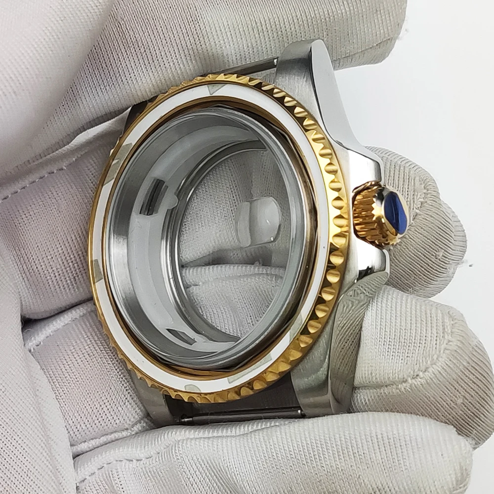 시계 케이스 스테인리스 스틸 골드 케이스, 8215, GD2813, GD3804, NH35, NH36, 무브먼트 시계 액세서리 세트, 수리 부품, 40mm