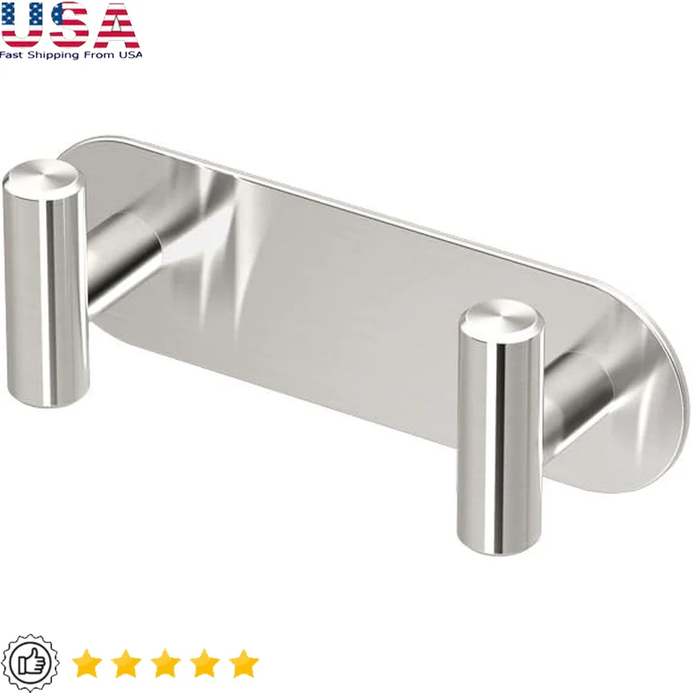 

Modern Wall Hook Set Coats Hats Towels Robes Premium Metal Construction Rounded Back Plate Suitable Entryway Living Kitchen