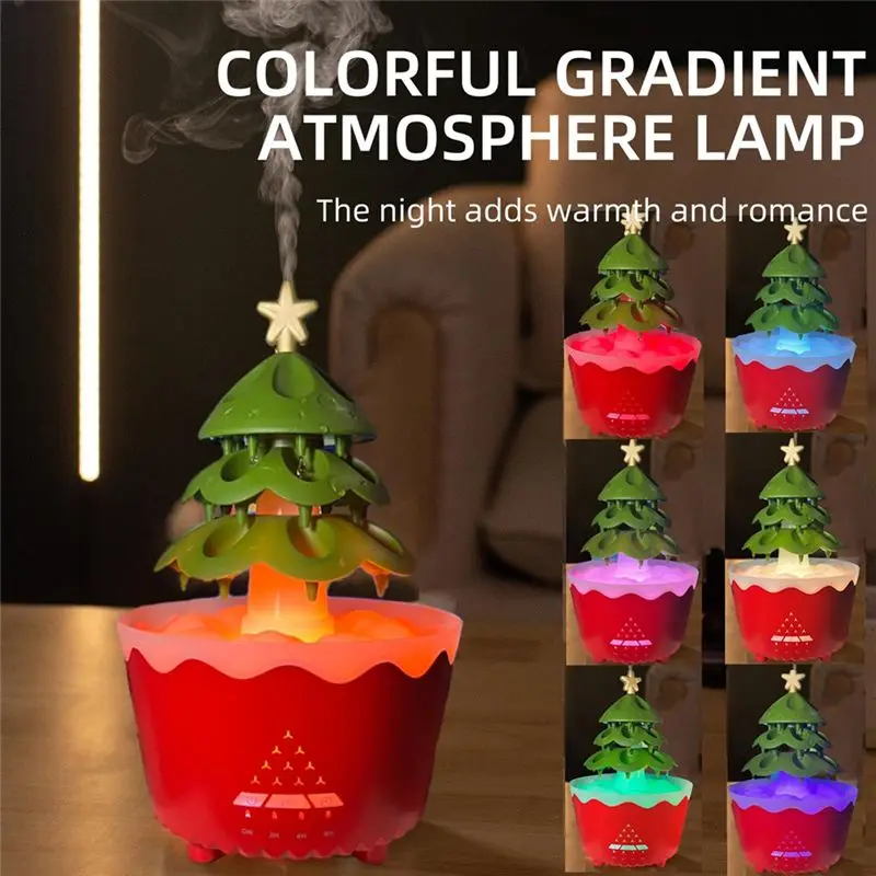 A67P-Christmas Lucky Tree Essential Oil Aromatherapy Machine Household Silent Small Humidifier Home Gift