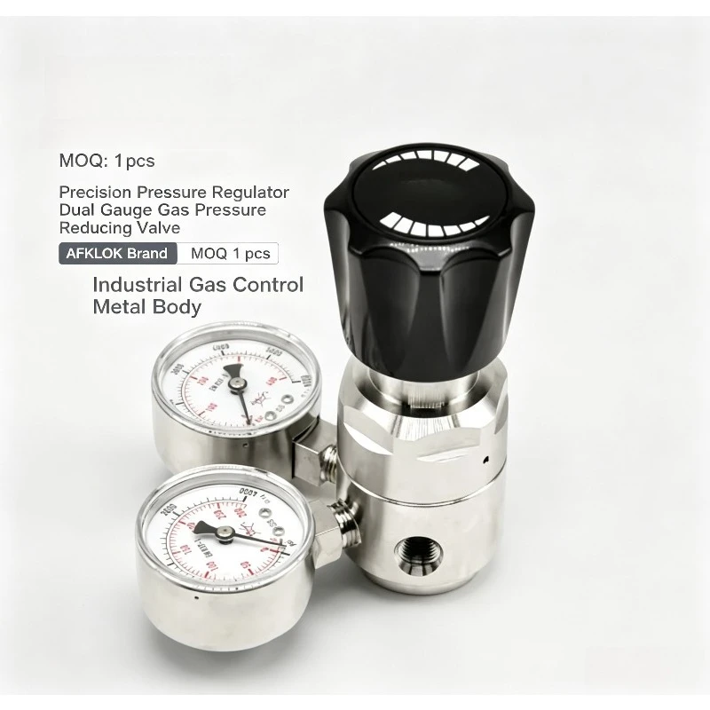 R41 Gas Pressure Reducing Valve 6000psi Inlet 4000psi Outlet SS316L for N2 Ar O2 Semiconductor & Laboratory Gas System