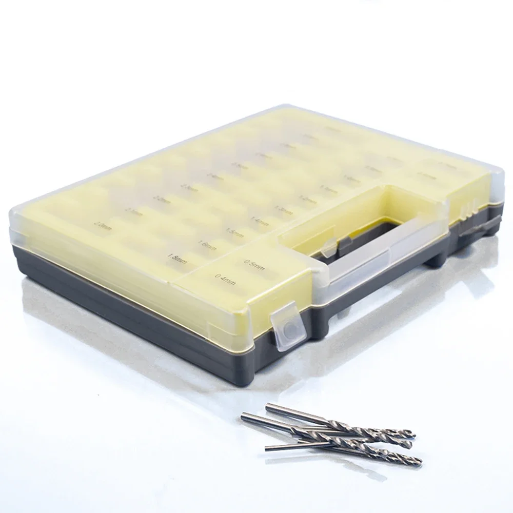 Conjunto de brocas helicoidais hss, 150 peças, 0.4-3.2mm, mini para diy, hobby, artesanato, carpintaria, cortador de arma