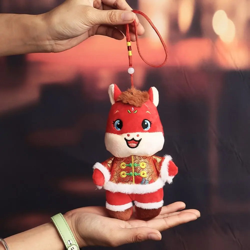 

Wealth Pony Cartoon Horse Stuffed Pendant Red Lucky Chinese Zodiac Horse Animal Embroidery Mascot New Year