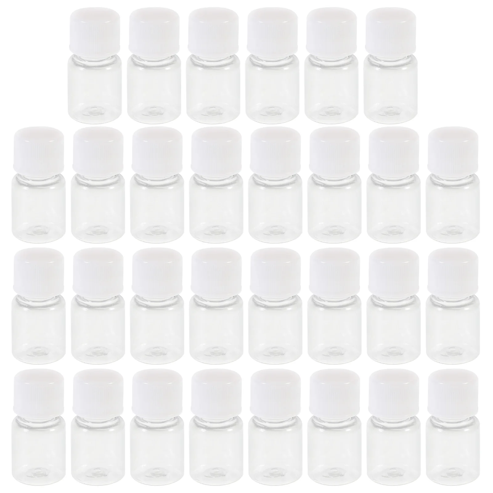 

30pcs Plastic Reagent Bottles Wide Mouth 5ml Pet Vial Sampling Liquid Storage Easy to Sealing Performance