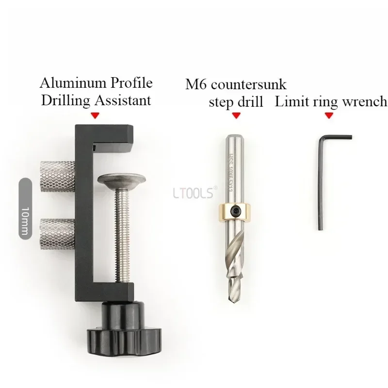 Aluminum Profile Drilling Locator Vertical Punching Jig for 20/30/40 Series Aluminum Profile Perforated Hole Connection Puncher
