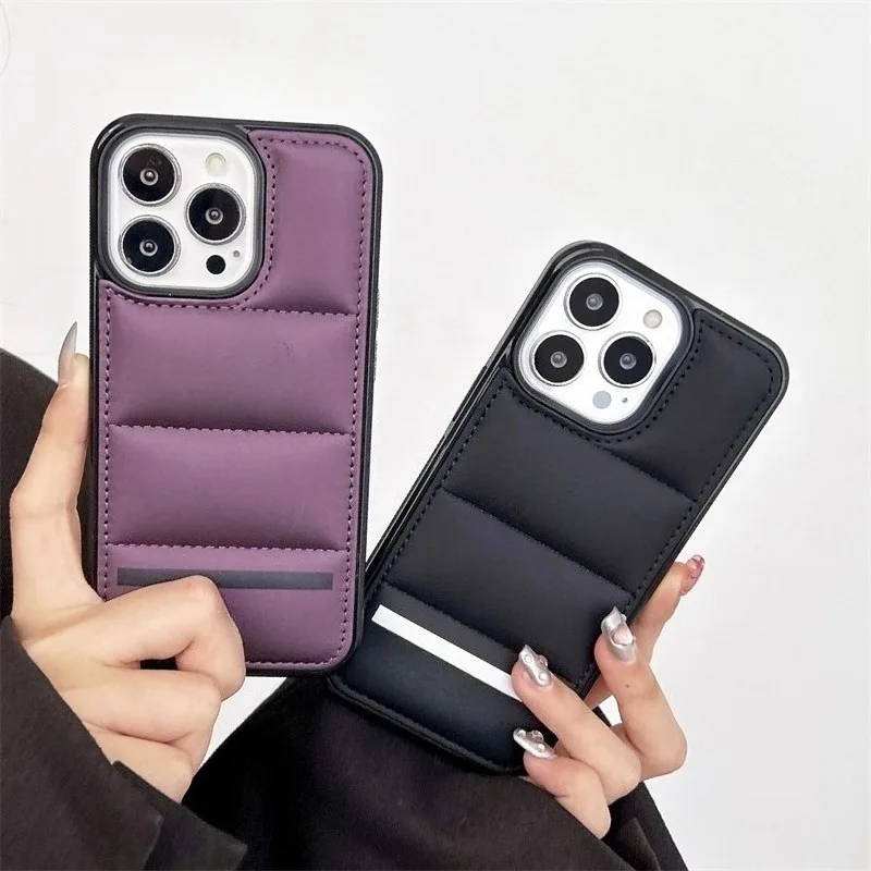 Chaqueta de plumón de la marca North Face, moderna y personalizada, compatible con fundas para Apple 17 Pro, 17 Pro Max, iPhone 16 para hombre, estilo europeo y americano.