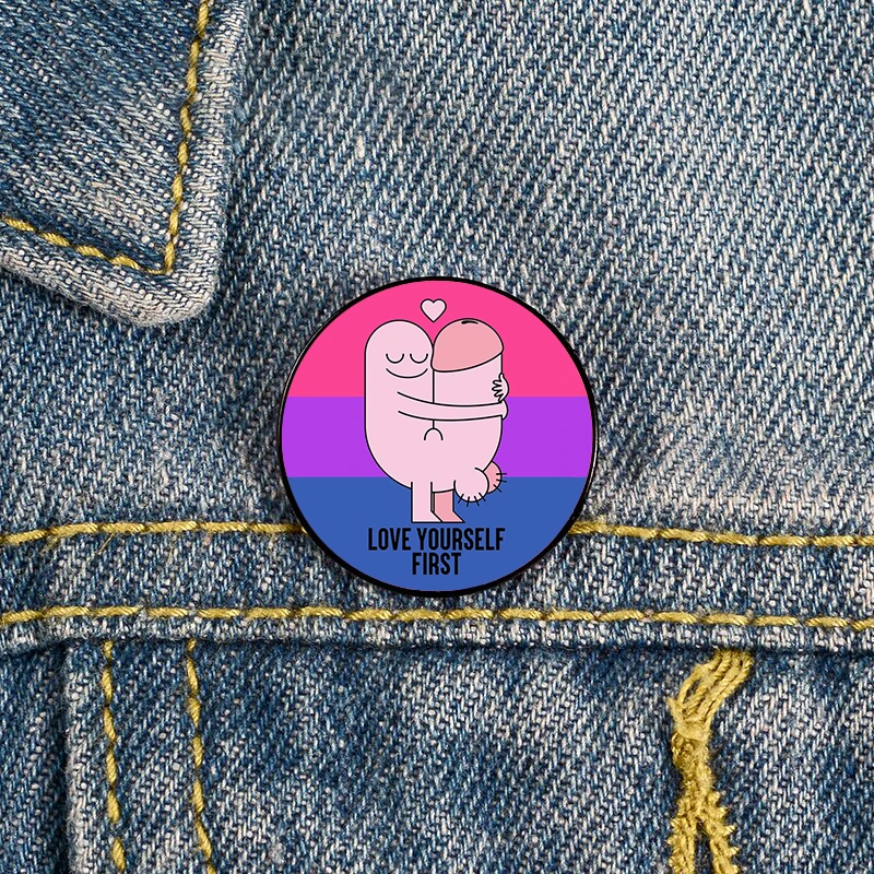 Agender Pride Penis Pin Custom Funny vintage Brooches Shirt Lapel teacher Bag Cute Badge Cartoon pins for Lover Girl Friends