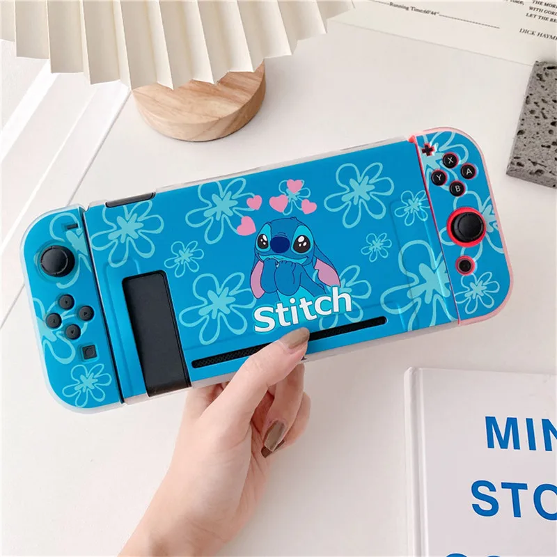 Disney Stitch per custodia per interruttore scatola protettiva divisa per accessori Nintendo Switch NS Console TPU Fundas