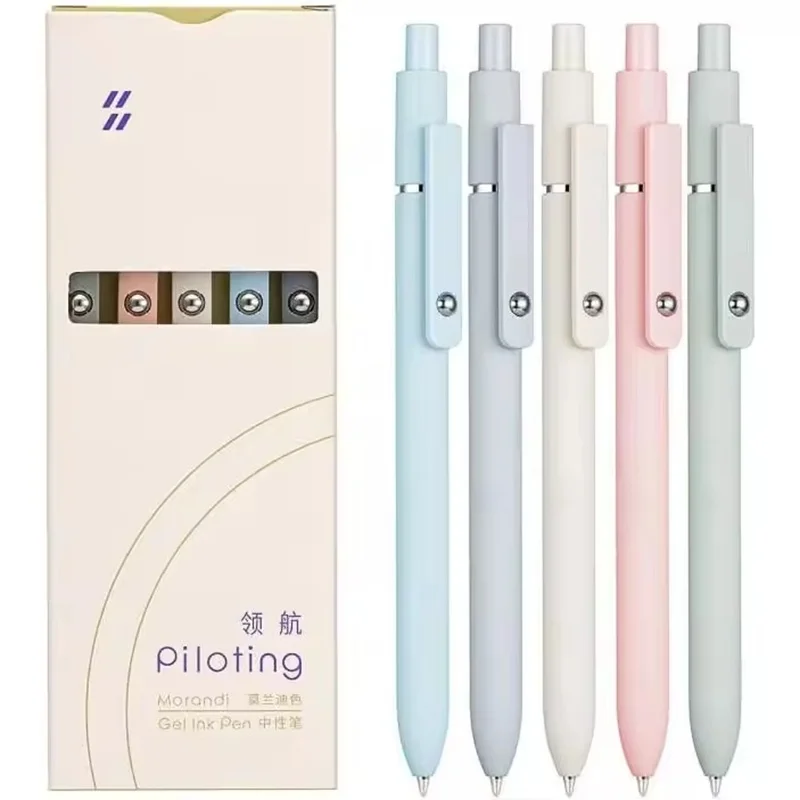 5 Color Gel Pen Set Soft Touch Quick Dry Smooth Fine Point Ballpoint Pens For Study Stationery Supplies School Stationery Tools