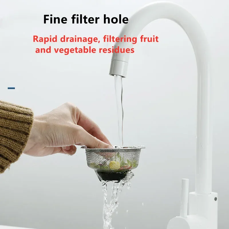 Stainless Steel Kitchen Sink Filter Mesh Sink Sewer Strainers Bathroom Floor Drains Catcher Waste Drain Hole Filter Trap Screen