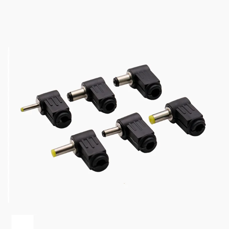 Adapter wtyczki męskiej zasilania prądem stałym 90 stopni męski 5,5x2,1 mm 5,5x2,5 mm 4,8x1,7 mm 4,0x1,7 mm 3,5x1,3 mm 2,5x0,7 mm 2,0x0,6 mm — zdjęcie 2