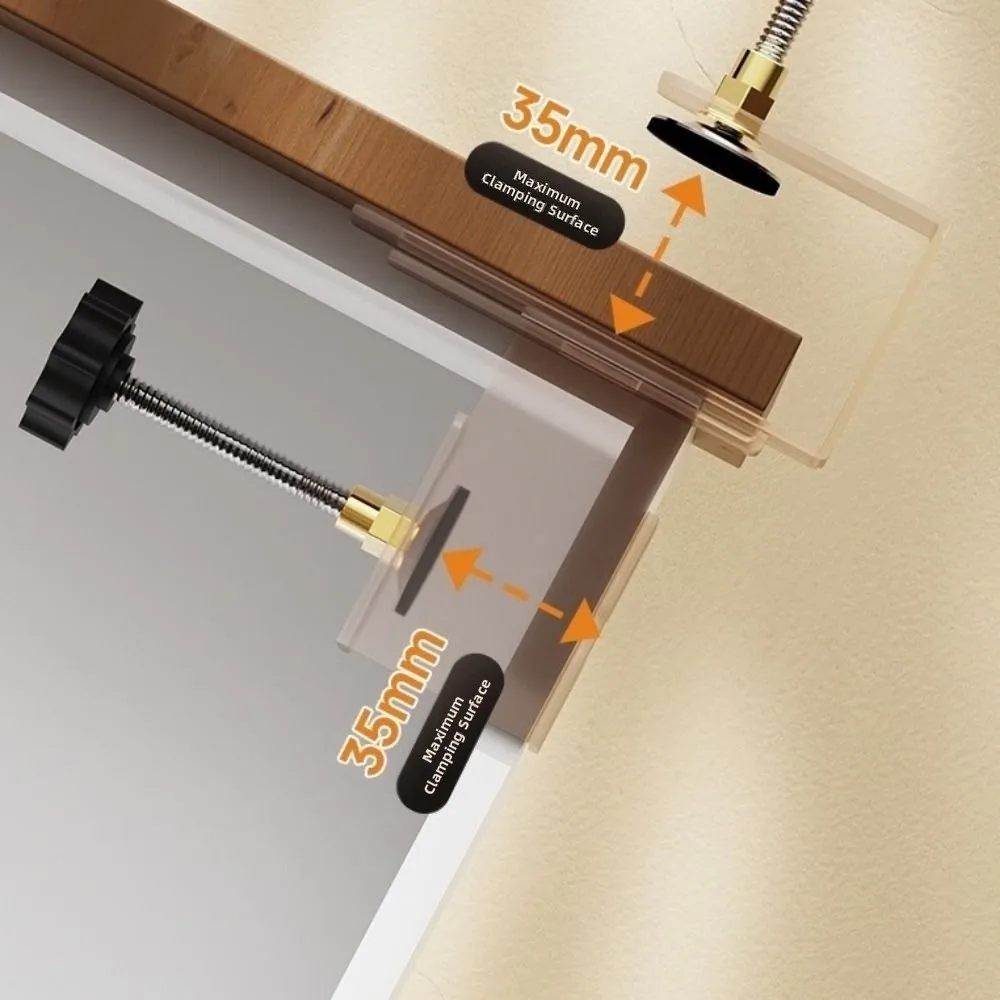 

Регулируемый монтажный зажим для дверцы шкафа из нержавеющей стали, быстрый монтаж фасада ящика, экономия трудозатрат