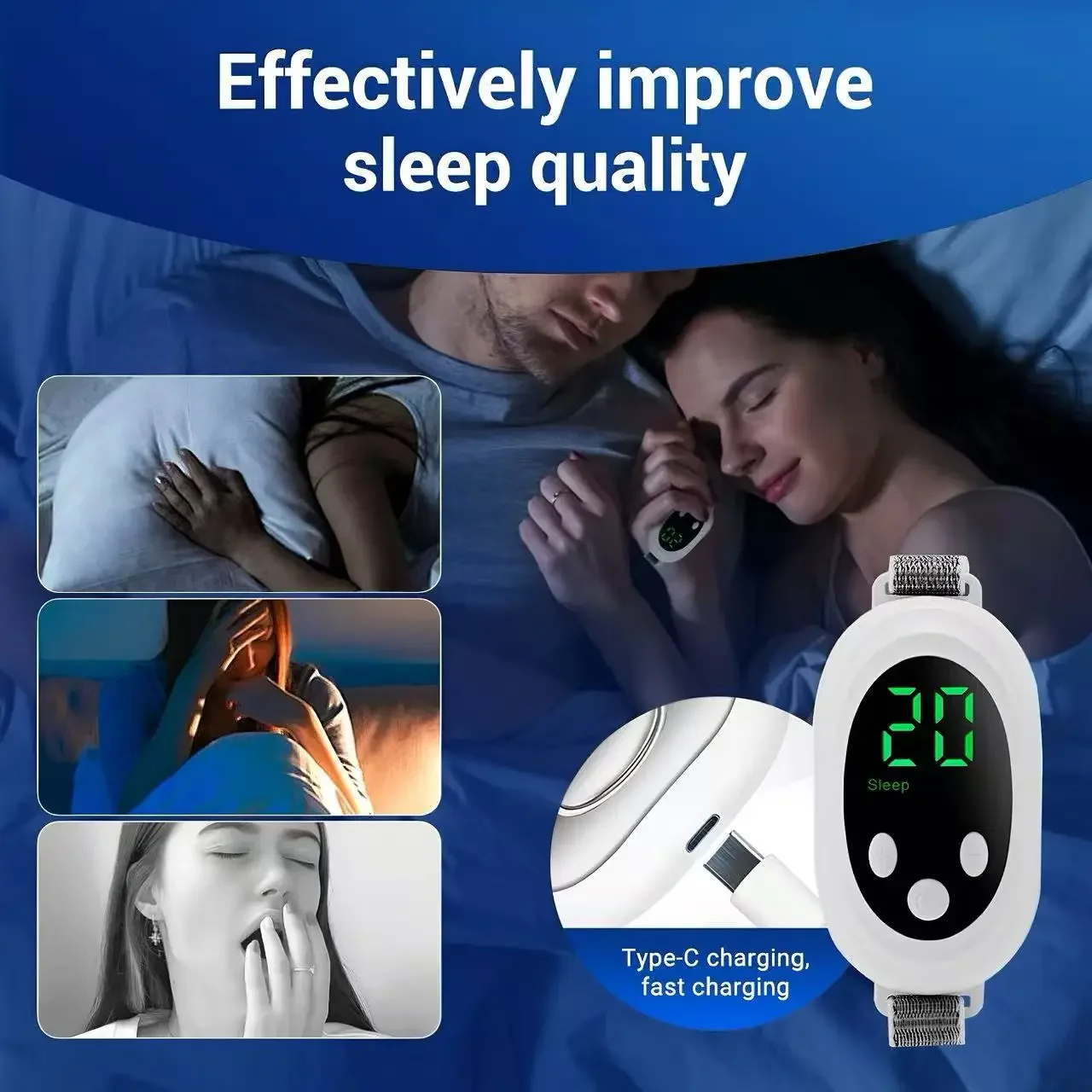 Portable Handheld Microcurrent SleepAid Machine With Fix Anxiety Relief Anti Insomnia Fast Fall Asleep Sleeping Helper ForAdults