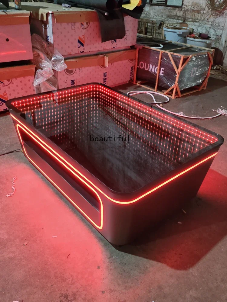 Card Holder Luminous Stainless Steel Stone Plate Marble Party Scattered Table Bar Tea Table