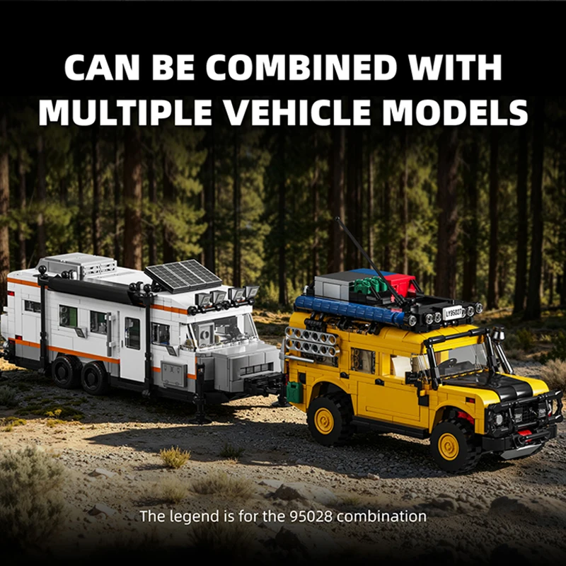 Technical Blocks Camper SUV Cars Sets Off-Road Vehicle Caravan Creative MOC Building Toys Christmas Gifts Adult Bricks Model