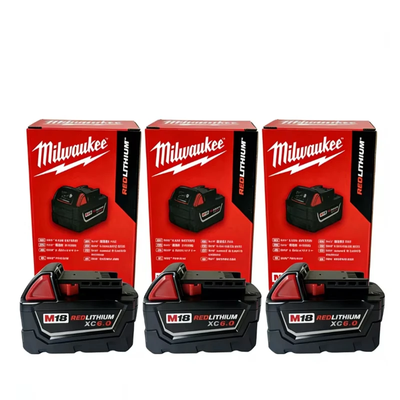 100% Milwaukee original M18/6.0Ahn battery 18V REDLITHIUM ion high-power long cycle life charger set