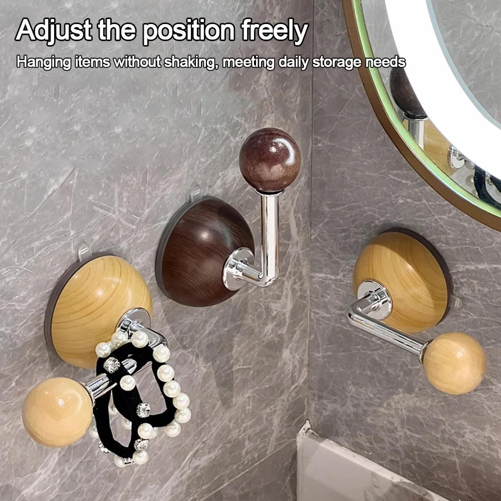 

Reusable No Punching Required Suction Cup Hook Water Proof Bathroom Hook Wall-mounted Strong Load-bearing Door Clothes Hook