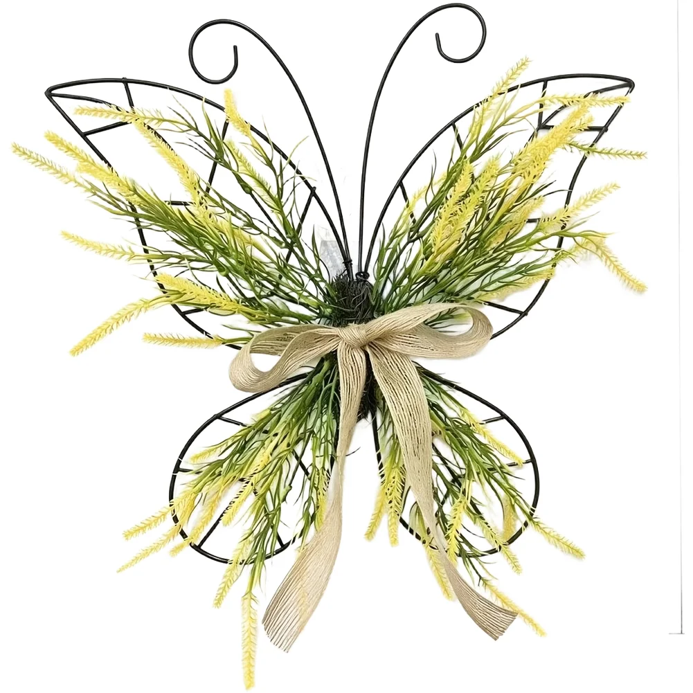 

Прочное подвесное украшение в виде бабочки с пластиковым сердечником и железным каркасом для праздничного оформления дома ко Дню матери, зеленое, 40x36x10 см