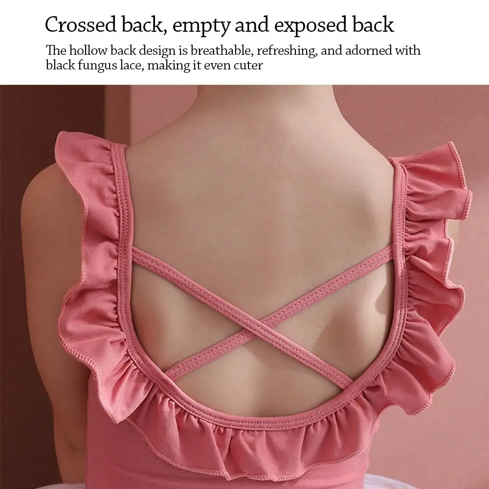 

Fashion Short Sleeve Ballet Dress Cotton Professional Gymnastics Leotards Body Shaping Elastic Ballet Leotards Girls