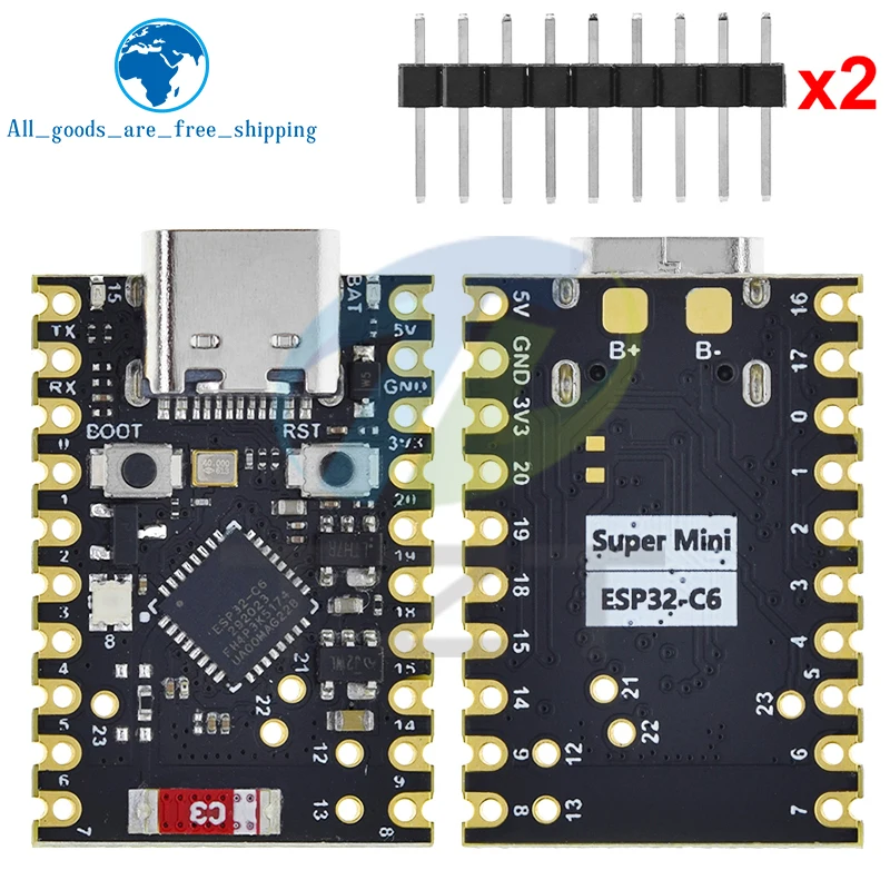 TZT ESP32-C6 SuperMini Development Board Microcontroller Programming Learning Controller Core Board