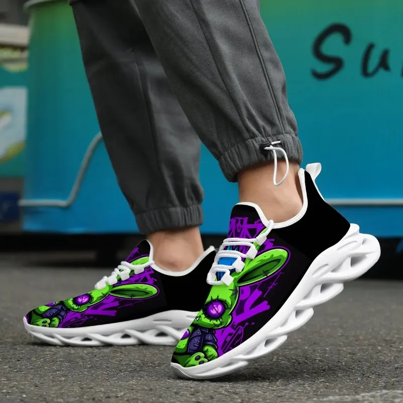 

Новые мужские и женские унисекс модные тканые кроссовки Fei с цветными блоками и бантом с черепом, черно-белые повседневные кроссовки на шнуровке с принтом на заказ