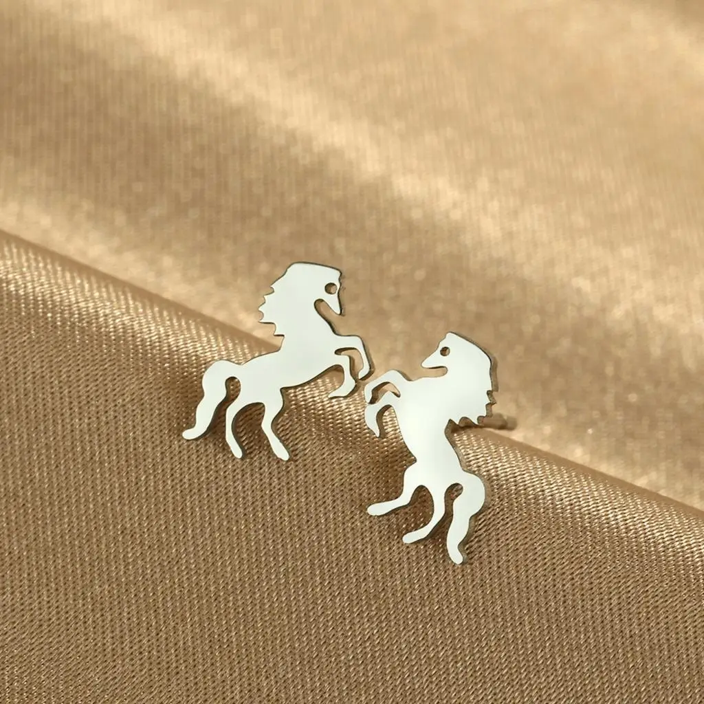 Cxwind Simple Laser Engraving Fashion Stainless Steel Earrings Horse  cut earrings, Study Earrings, earrings Birthday Gift