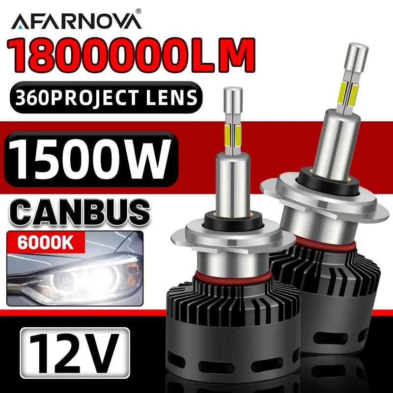 

H7 LED Car Headlight Bulbs High Quality 6000K White Canbus Car Bulb H7 Low Beam LED Wireless Fan Turbo charging Plug and Play