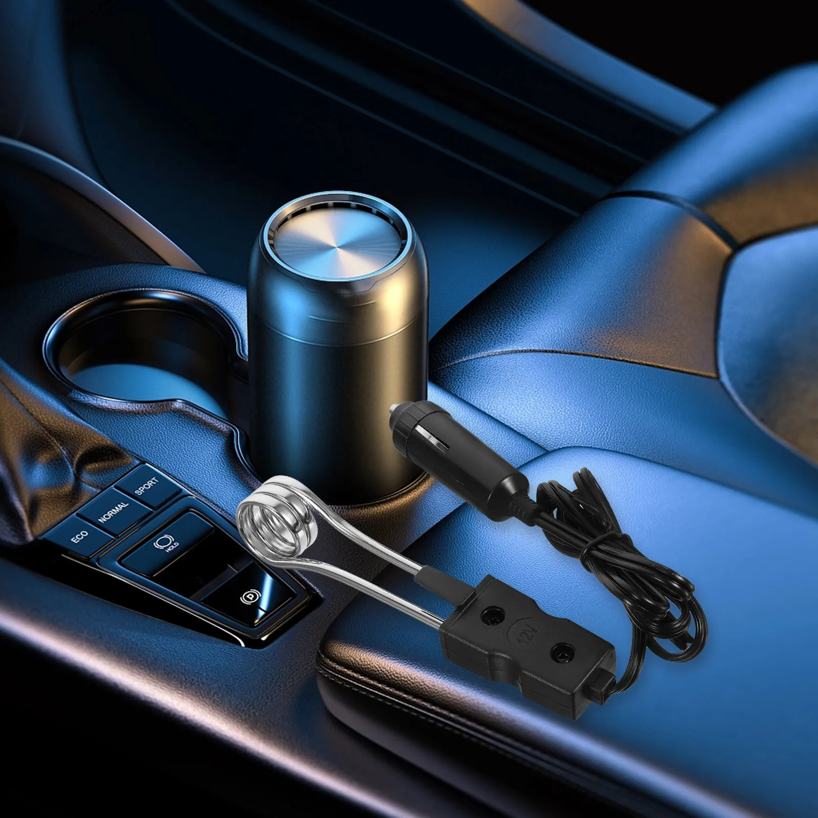 Portable Car Water Heater 12V Immersion Electric Booster for Travel Tea Coffee Soup Instant Vehicle Beverage Warmer