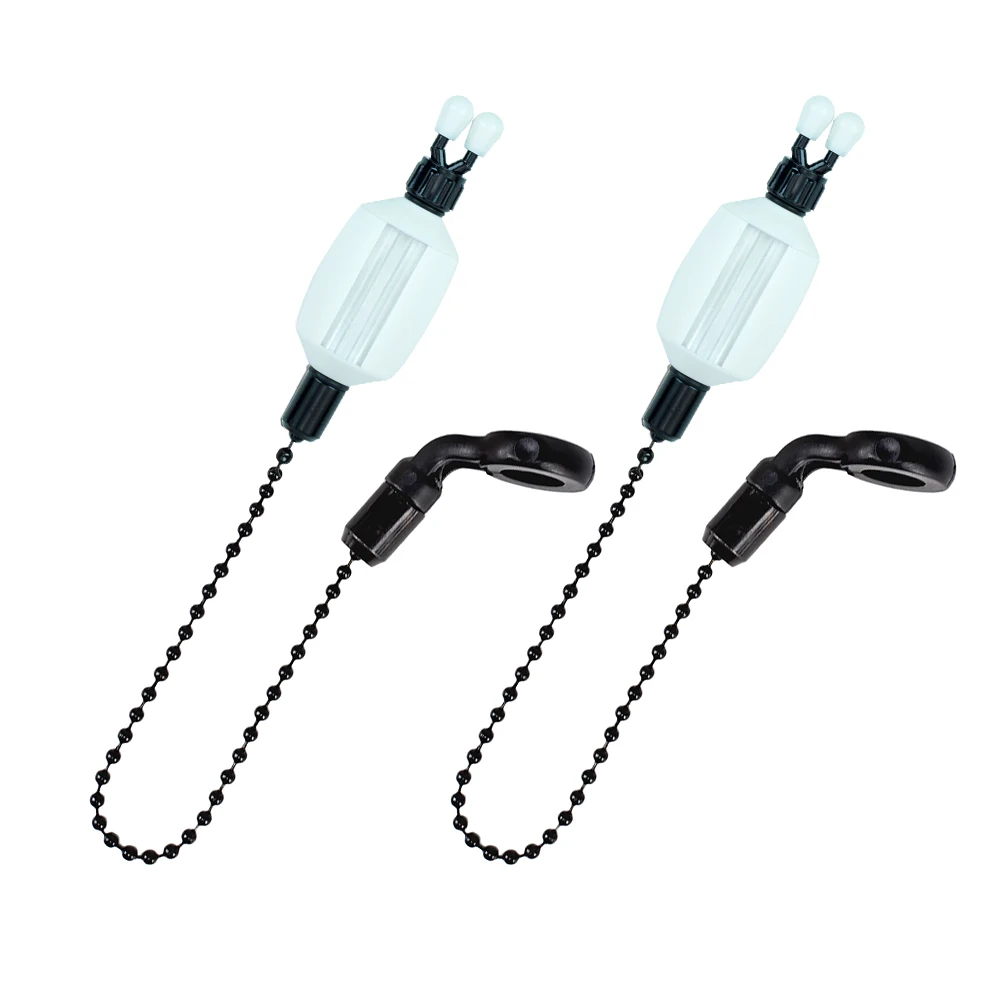 Hirisi 2 Stück Karpfenangeln Swinger Bissanzeiger, 5 Farben, langlebiger, durchsichtiger Kunststoff mit liniensicheren Clips, Karpfenangeln-Zubehör