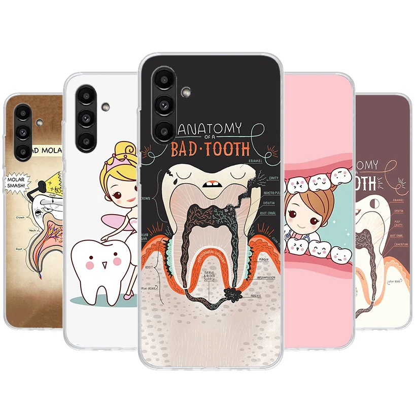 Wisdom Teeth Dentist Tooth Phone Case For Samsung Galaxy A51 A71 A50 A70 A40 A30 A20E A10 A41 A31 A21S A11 A01 A6 A8 + A7 A9 Plu