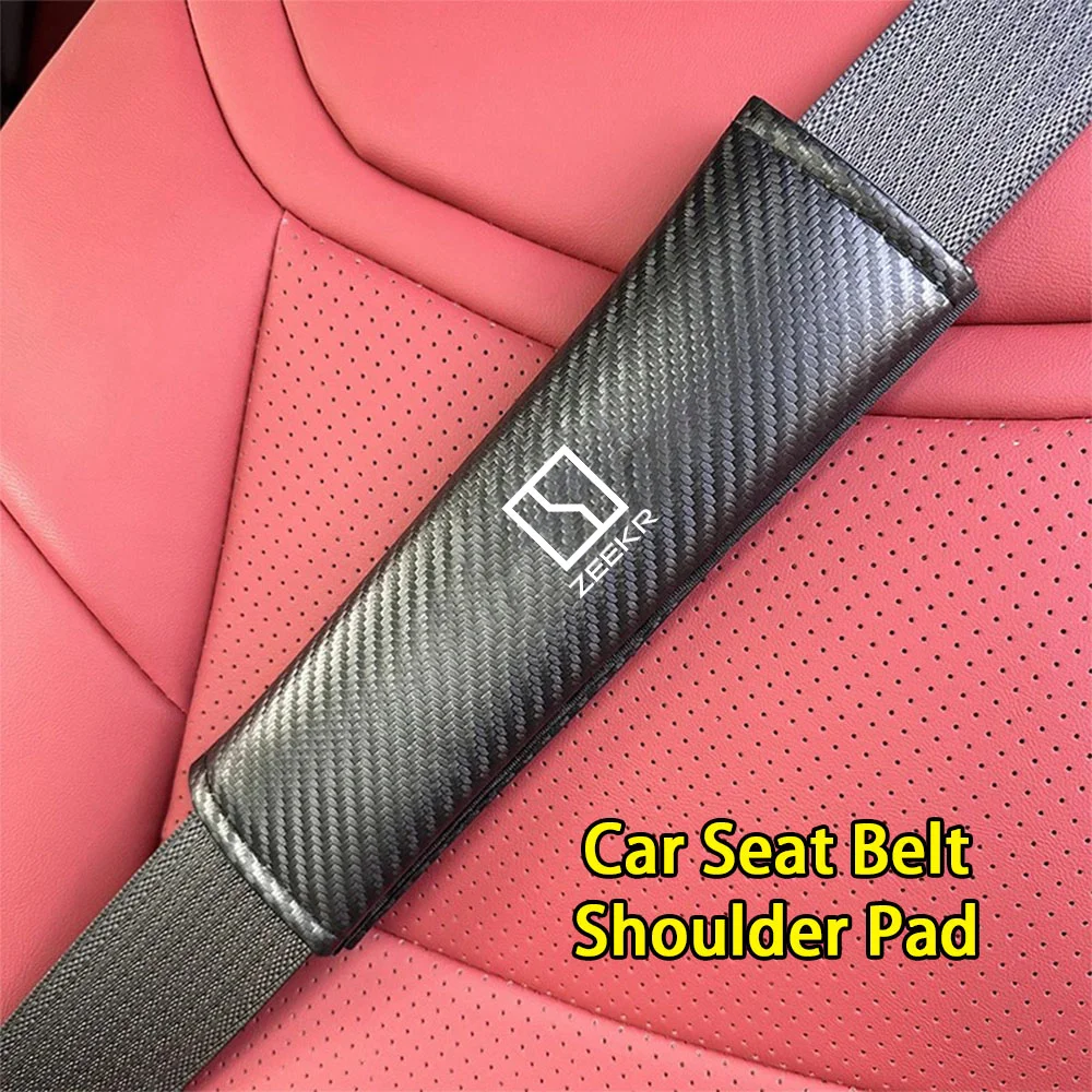 Car seat belt shoulder pad,carbon fiber,anti-collar shoulder pad,car accessories,for ZEEKR X 001 009 2022 2023 2024 FR 007GT