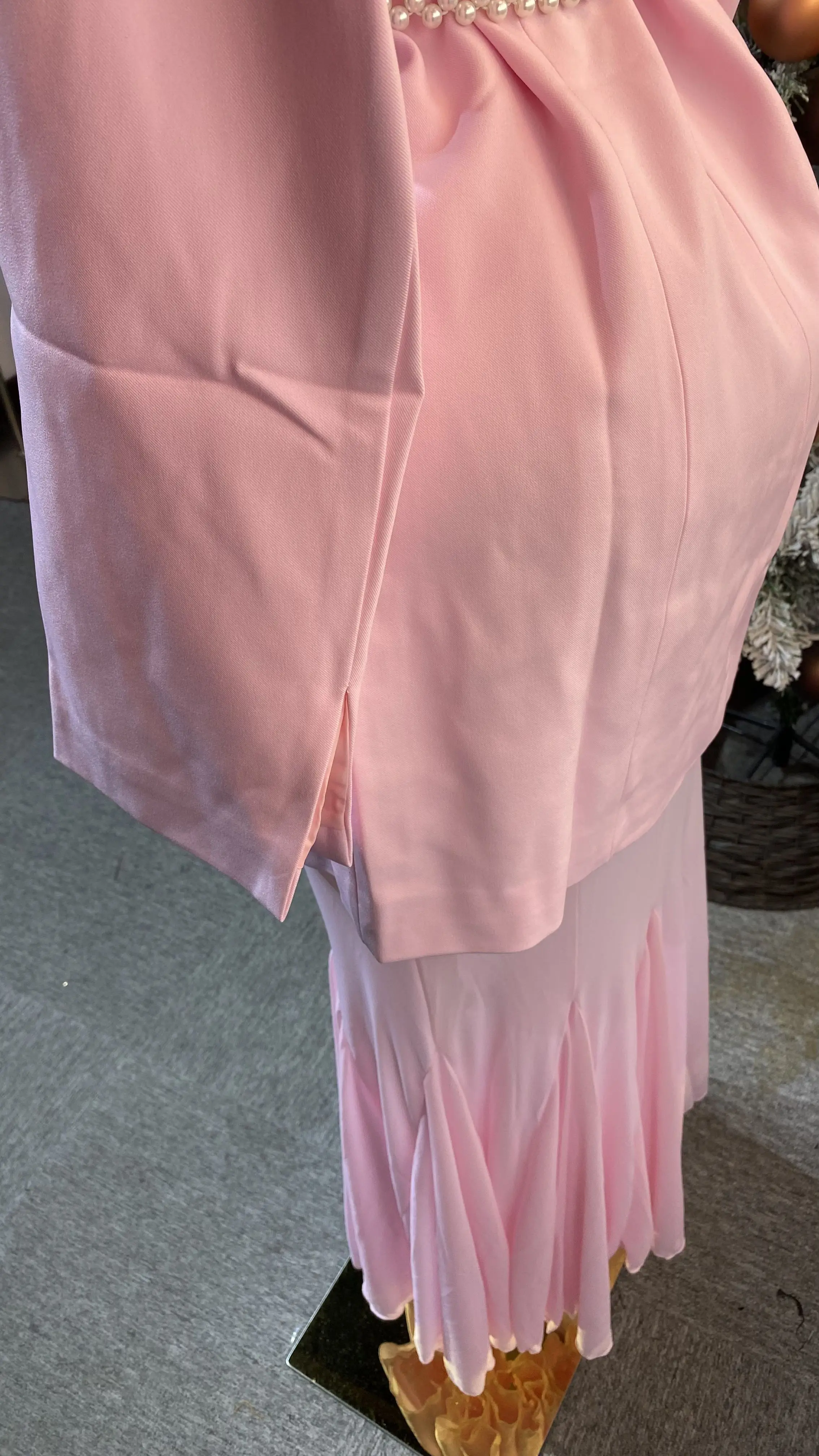 Hot-selling new V-neck long-sleeved button-waist elegant sports jacket and tulle skirt women's long two-piece set-GZXX412