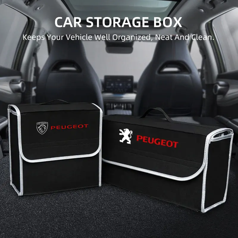 

Car Folding Storage Box Car Trunk Organizer Box Auto Storage For Peugeot GT 3008 308 T9 208 508 2008 5008 207 206 408 108 4008