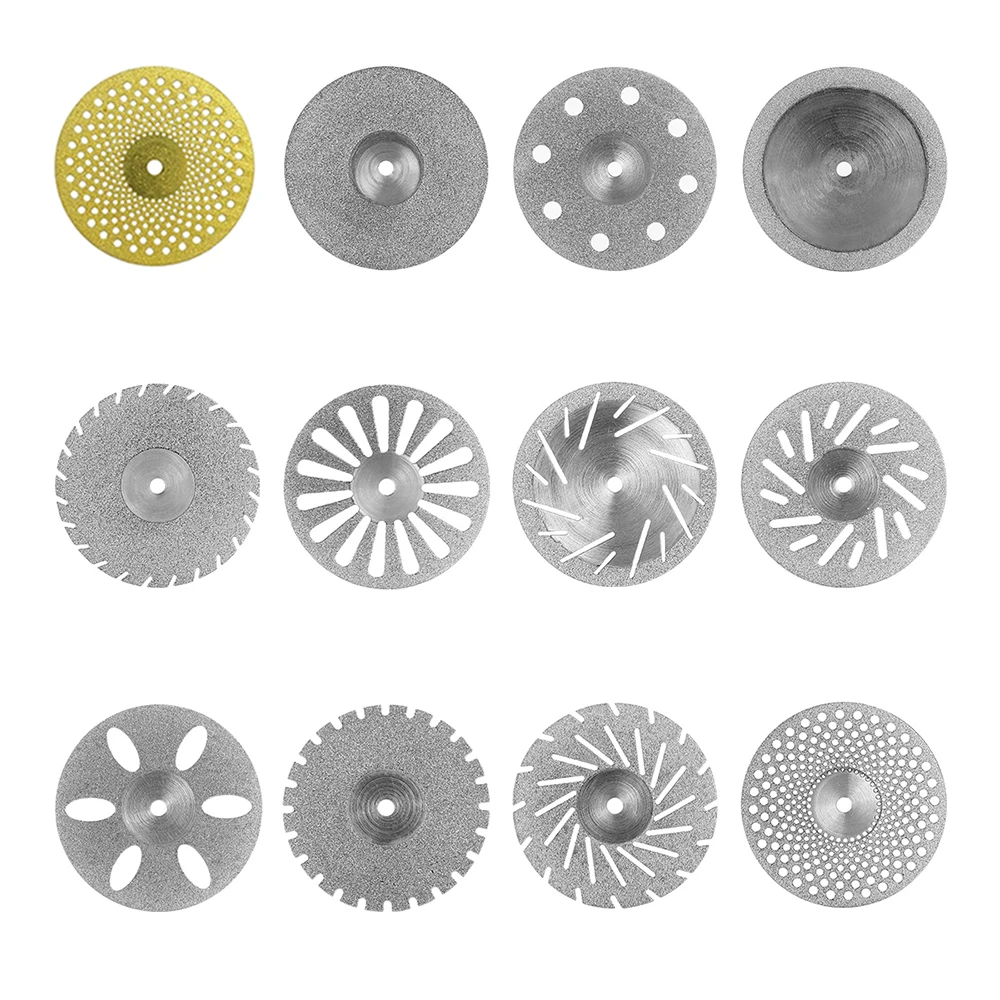 5Pcs Dental Lab Polishing Diamond Discs/Mandrel Double Side Coating Disk Dentist Rotary Cutting Tool For Polisher Machine