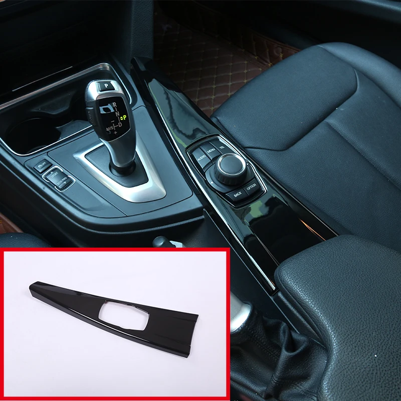 For BMW 3 Series GT F30 F33 F34 F36 2013-2018 Car Accessories Glossy Black ABS Interior Multimedia Panel Cover Trim LHD