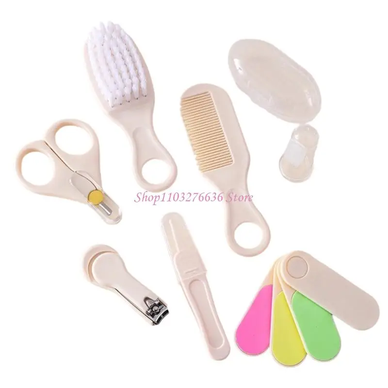 

R6FD Baby Grooming Essential Set 7 Pieces Brush Comb for Safe and Gentle Infant Care