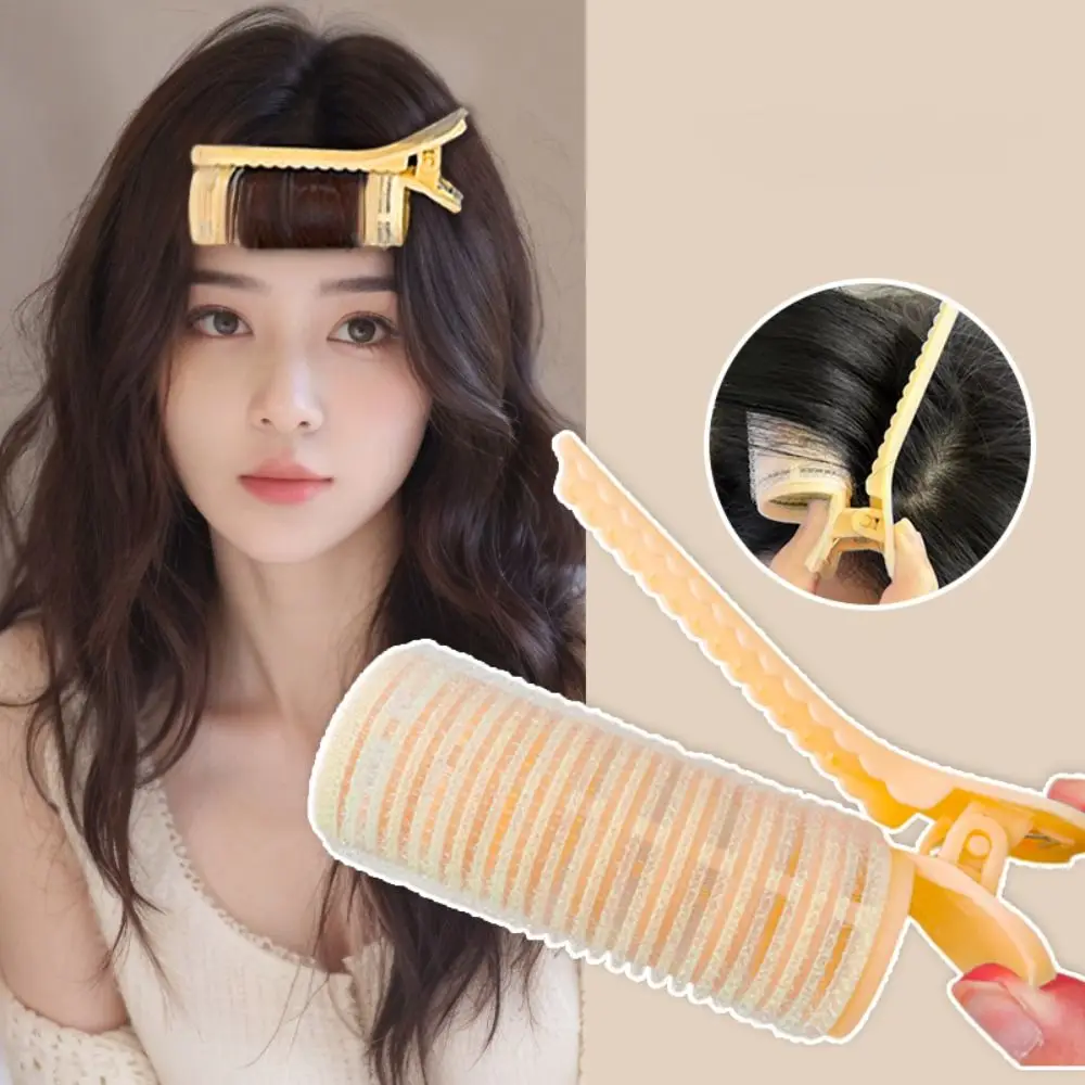 

2 шт., заколка для волос с ленивой челкой, пушистая легкая пушистая заколка для волос без следов, заколка для укладки волос фиксированной формы