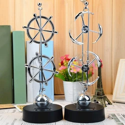 Metal and Plastic Double-Swinging Chaotic Desk Sculpture Electric Forever Motion Toy Pendulum Balls Home Decorations