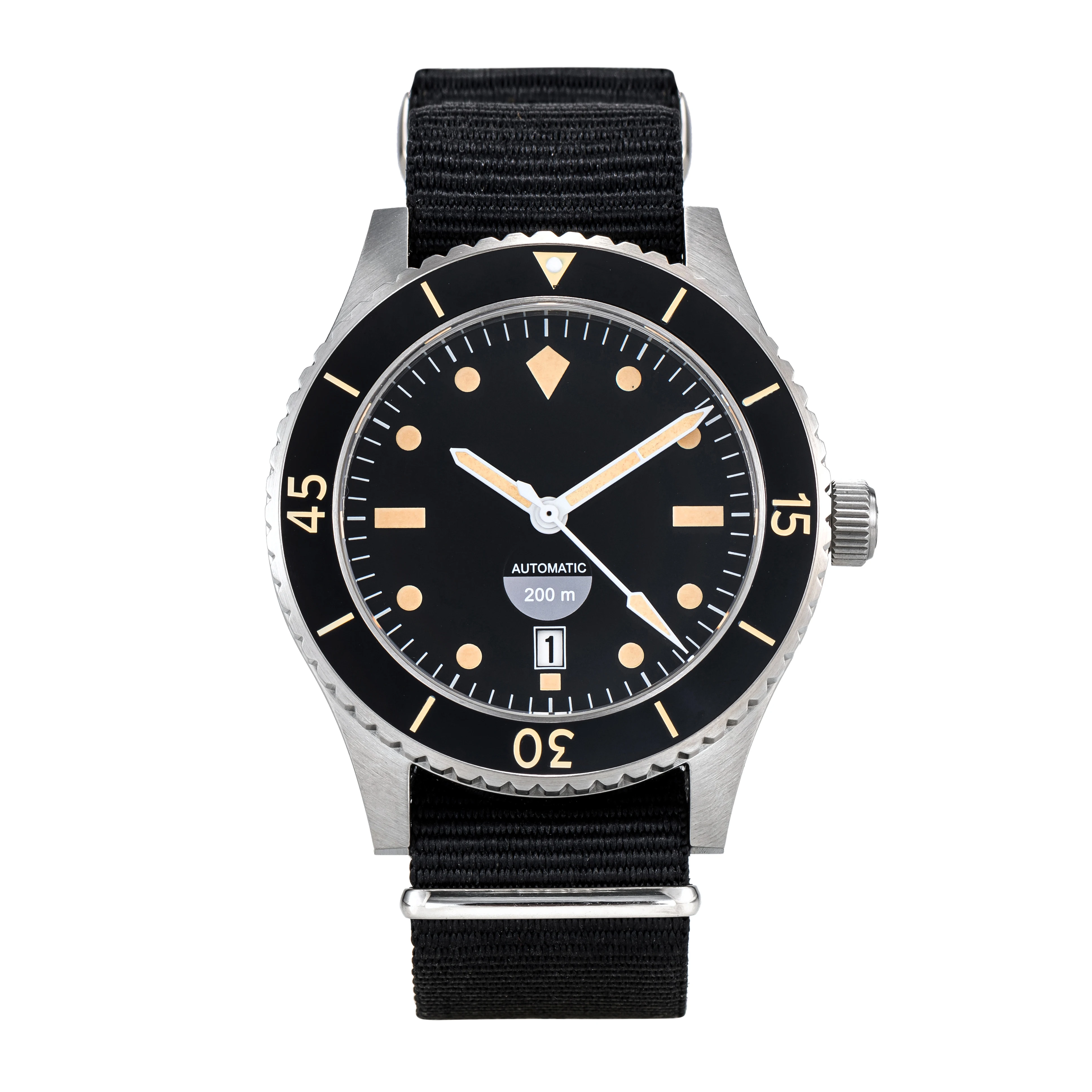 

QM NH35 Dive Automatic Mechanical men's watch fifty search diving retro Luminous Saphire Glass Cramic Bezel 8020NH Without Logo