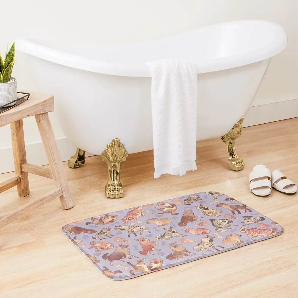 

Hyenas in lavender Bath Mat Bathroom Utensils Accessories For Shower And Services Bathroom Foot Mat