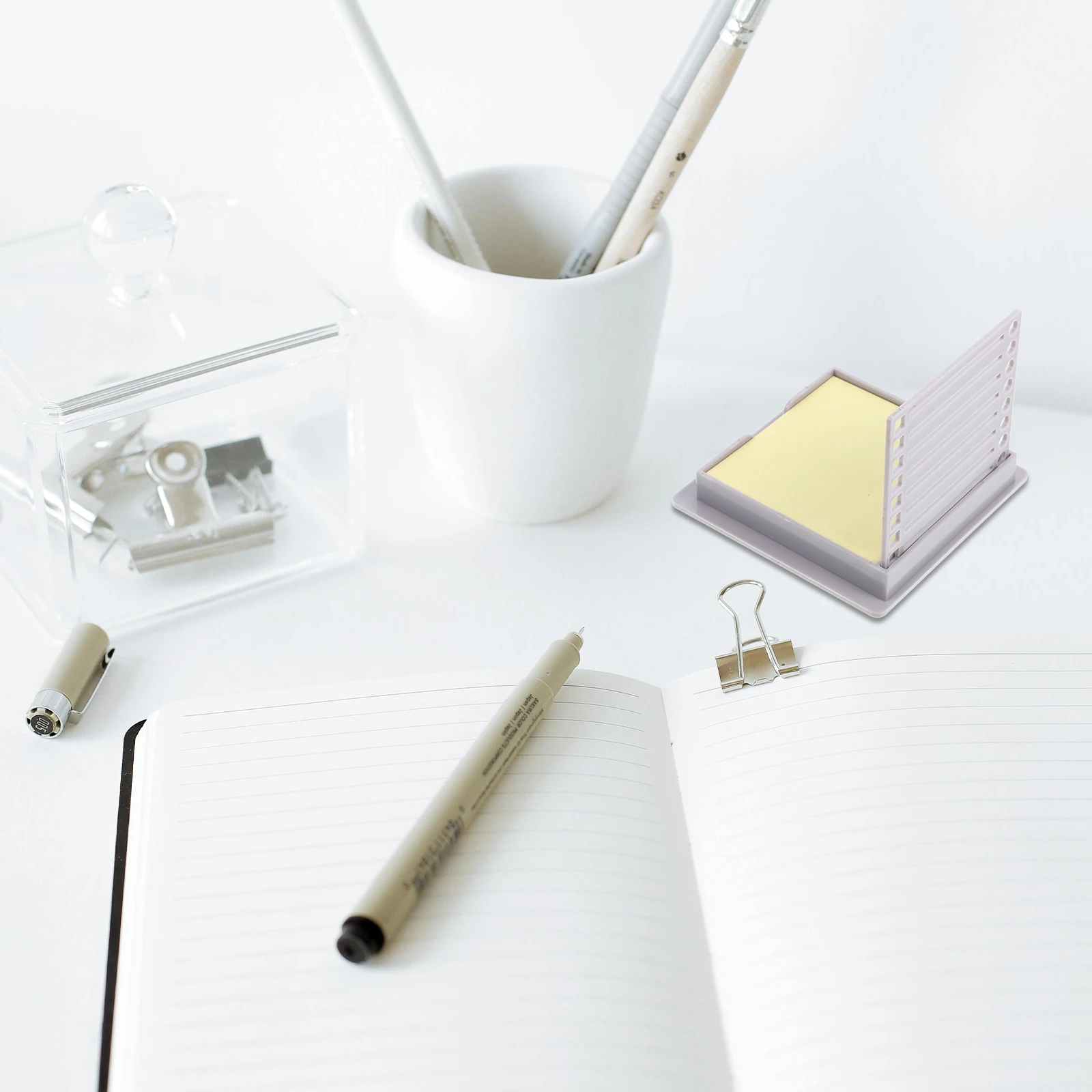 Note Storage Box Business Card Display Notepad Bracket ganizer Memo Case Cards Holder Office Abs Index Miss Note Pad Dispenser